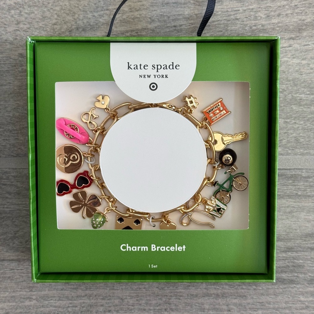 NWT Mixed Novelty Chunky Charm Bracelet - kate spade new york x Target Gold